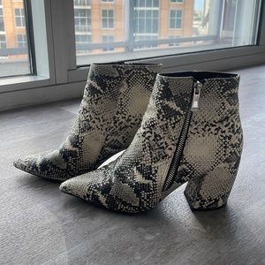 Snake skin booties